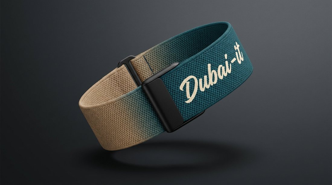 A Dubai-it band in the fitness strap format